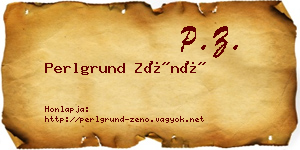 Perlgrund Zénó névjegykártya
